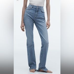 Zara split hem jeans